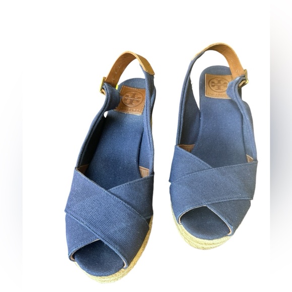 Tory Burch Blue Slingback Sandals - Picture 4 of 8